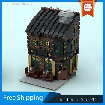 MOC Building Blocks Town Pub Коллекция городской архитектуры Модель DIY Bricks Street View Игрушки для творческой сборки Рождественский подарок